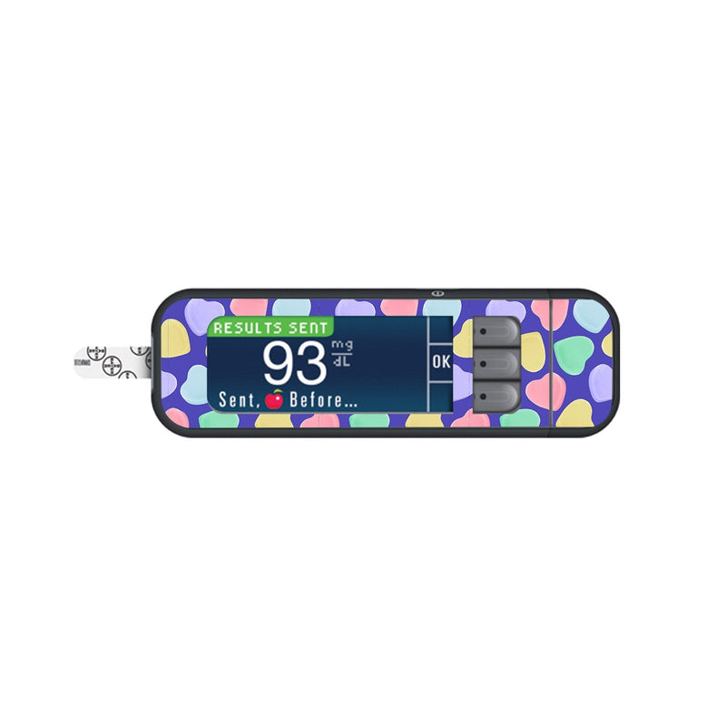 Peelz Candy Hearts Sticker for Bayer Contour Next Glucometer Peelz/Stickers