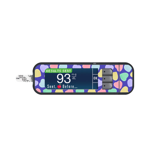 Peelz Candy Hearts Sticker for Bayer Contour Next Glucometer Peelz/Stickers