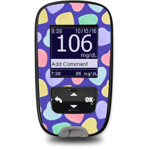 Peelz Candy Hearts Sticker for the Accu-Chek Guide Glucometer Peelz/Stickers