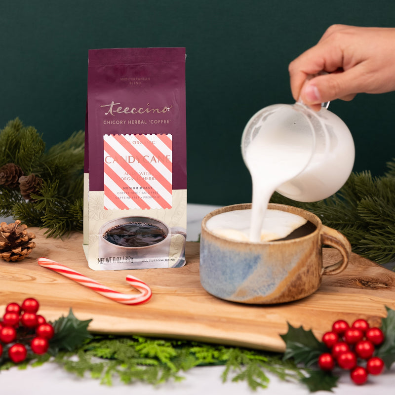 Teeccino Candy Cane Chicory Herbal Coffee Herbal Coffee