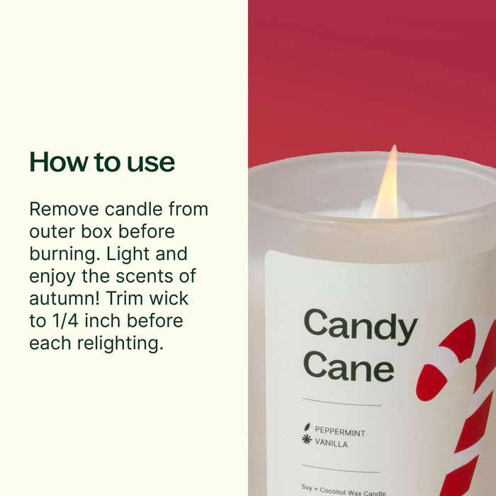 Candy Cane Naturally Scented Candle