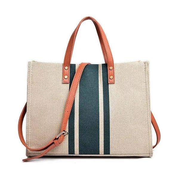 Aili's Corner Canvas Stripe Tote