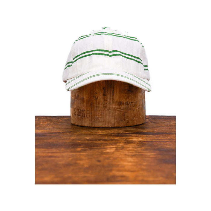 6-Panel Cap - Japanese Linen - BALLPARK GREEN STRIPE