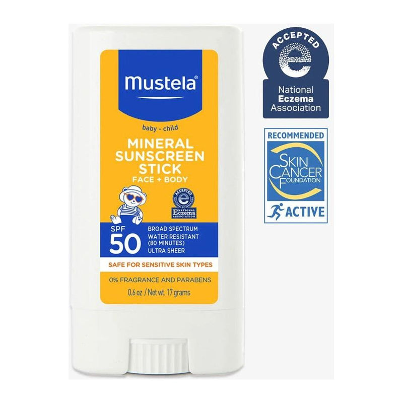 Mustela Mustela Mineral Sunscreen Stick for Face&Body - 0.6 fl oz Mineral Sunscreen Stick
