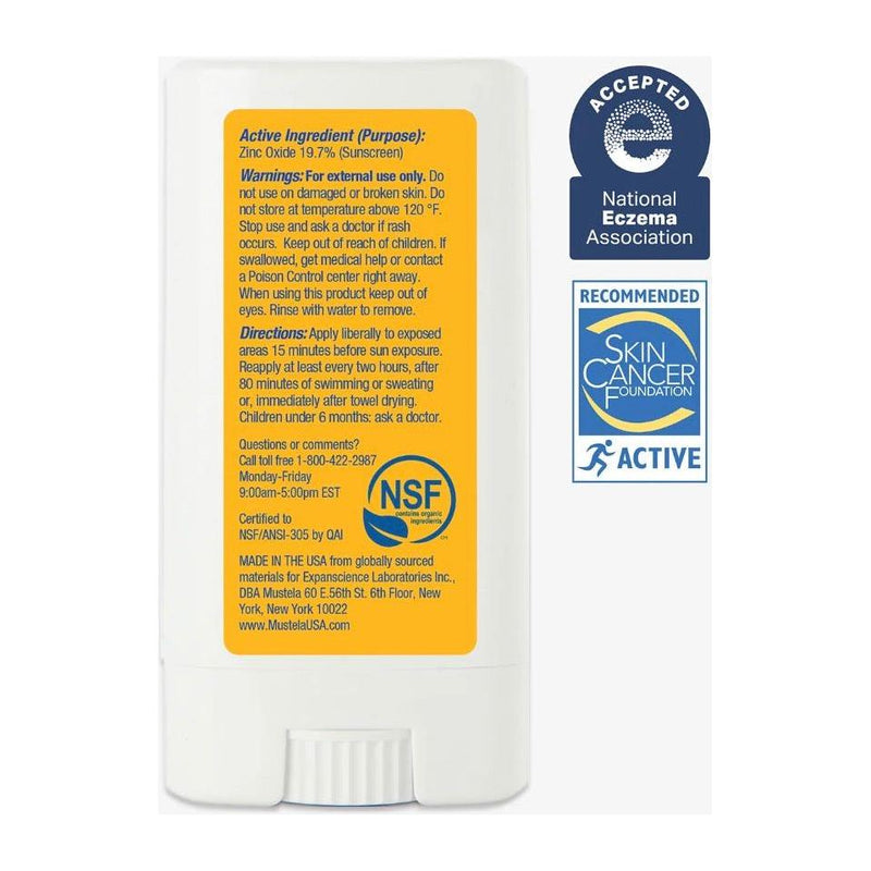 Mustela Mustela Mineral Sunscreen Stick for Face&Body - 0.6 fl oz Mineral Sunscreen Stick