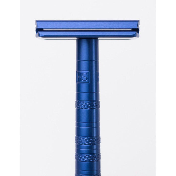 Henson Shaving Steel Blue Aluminum Medium Safety Razor [AL13-V2]