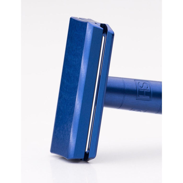 Henson Shaving Steel Blue Aluminum Medium Safety Razor [AL13-V2]
