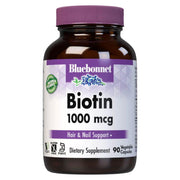 Bluebonnet Bluebonnet Nutrition Vitamins Biotin 1000 mg - 90 Vegetable Capsules Vitamins & Supplements