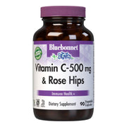 Bluebonnet Bluebonnet Kosher Vitamin C-500 mg Plus Rose Hips 90 Vegetable Capsules Vitamin Supplement