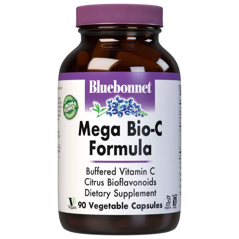 Bluebonnet Bluebonnets Mega Bio-C Formula 90 Vegetable Capsules Dietary Supplements