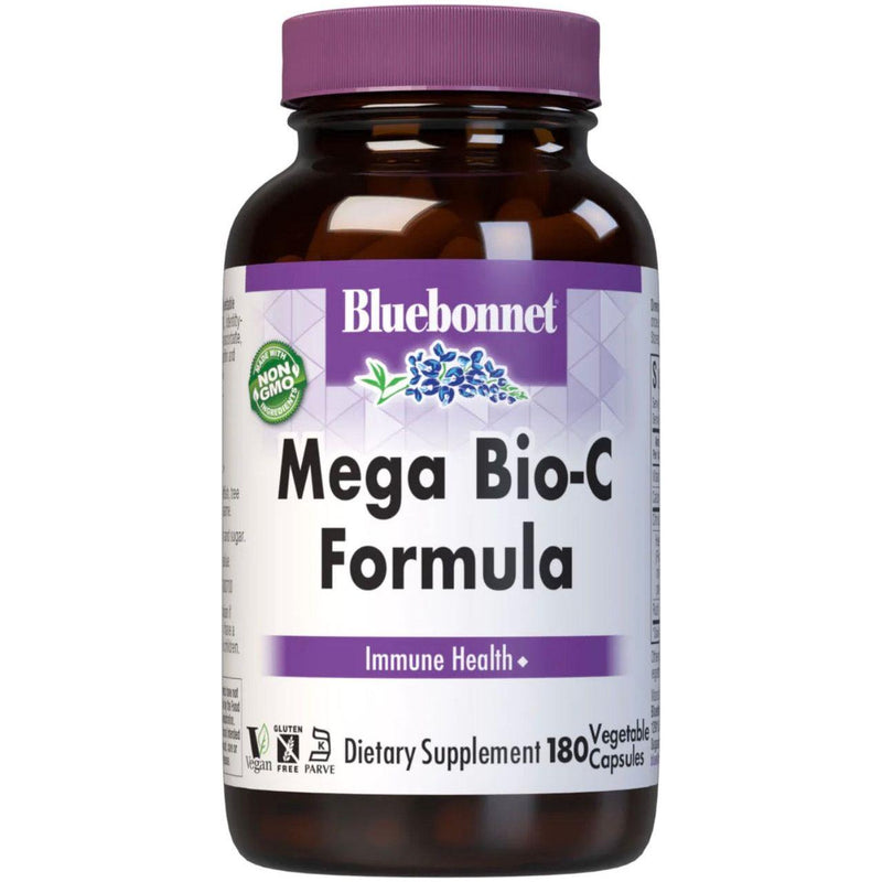 Bluebonnet Bluebonnets Mega Bio-C Formula, 180 Vegetable Capsules Dietary Supplements