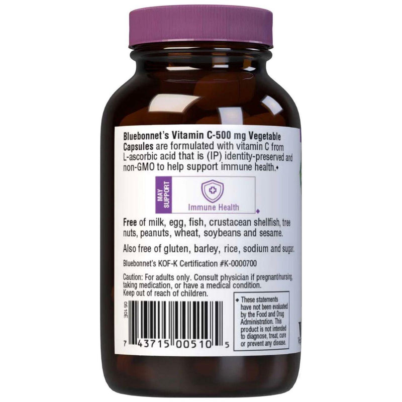 Bluebonnet Blue Bonnet C-500, 90 Vegetable Capsules Dietary Supplements