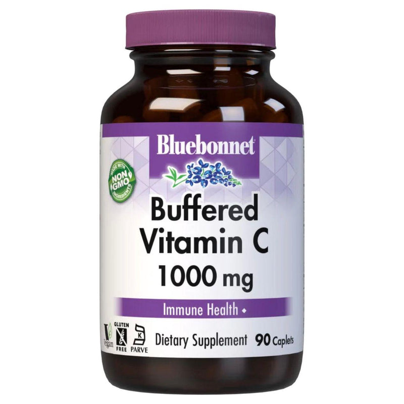 Bluebonnet Bluebonnets Buffered Vitamin C-1000 mg, 90 Caplets Vitamins & Supplements
