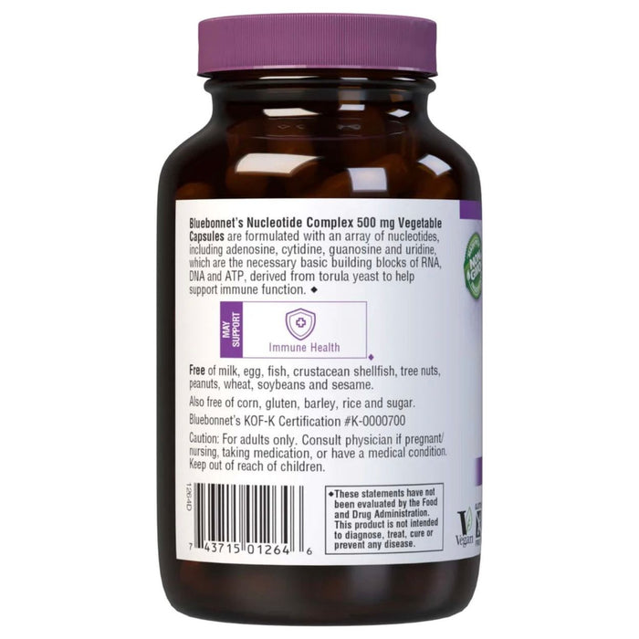 Bluebonnet's Nucleotide Complex 500 mg, 60 Vegetables Capsules