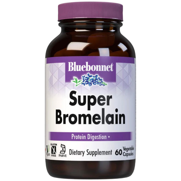 Bluebonnets Super Bromelain 500 mg, 60 Vegetable Capsules