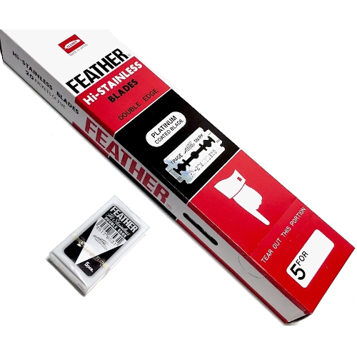 Feather Hi-Stainless Double Edge Razor Blades 20x5 Pack