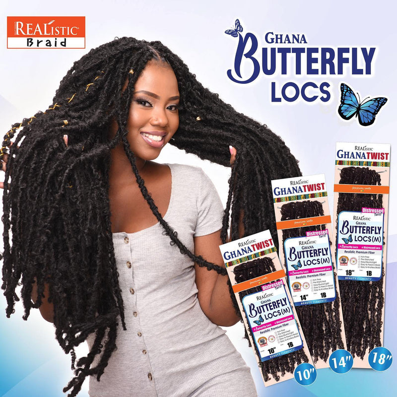 Mill's Beauty Supply Bijoux Ghana Realistic Butterfly Locs Crochet