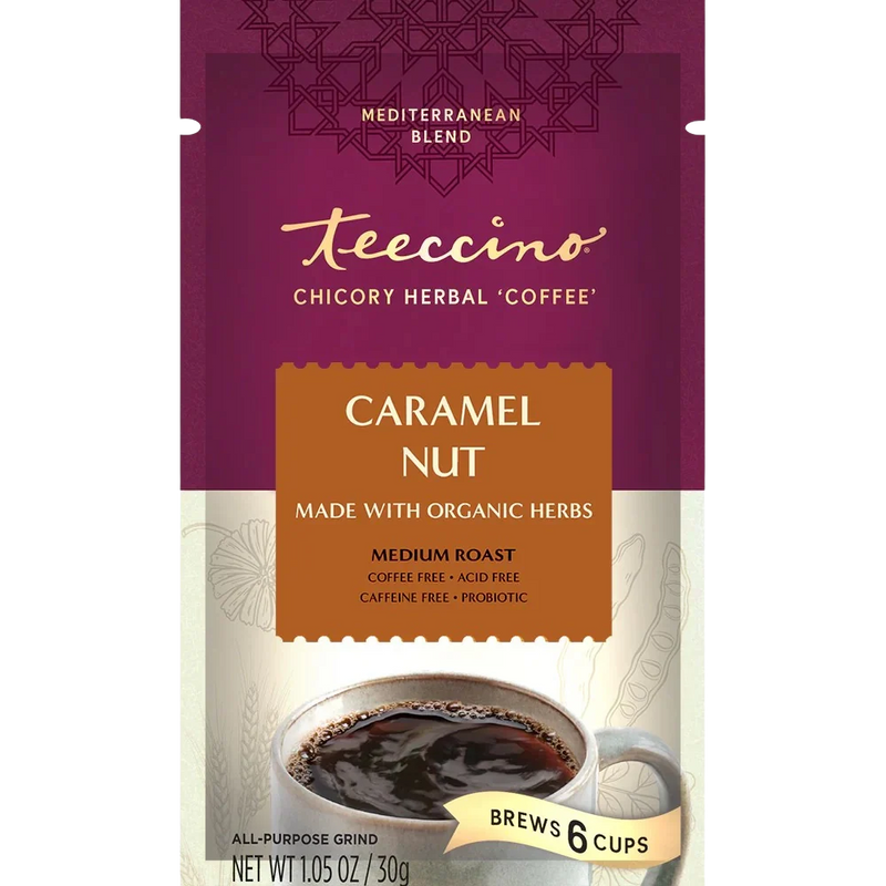 Teeccino Caramel Nut Chicory Herbal Coffee Herbal Coffee