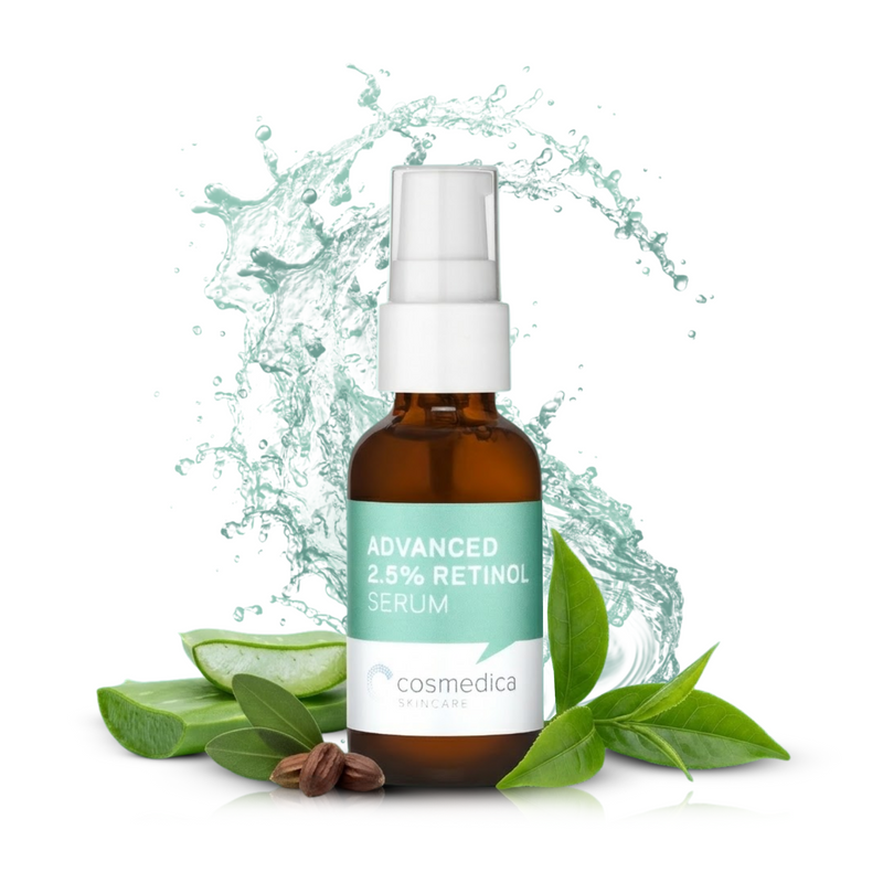 Cosmedica Skincare Cosmedica Skincare Retinol Serum 2.5% | Hydrating Vitamin A Serum with Green Tea Hyaluronic Acid Vitamin E | Non-Irritating Serum for Sensitive Skin Oily Skin | 1oz Health & Beauty