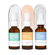 Cosmedica Skincare Cosmedica Skincare Facial Serum Trio Set – Vitamin C Serum, 2.5% Retinol Serum & Hyaluronic Acid Serum for Face – Anti Aging, Brightening & Hydrating Skincare – Reduce Wrinkles & Dark Spots – Vegan, Cruelty Free (3 x 1oz) Kit