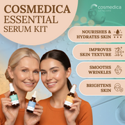 Cosmedica Skincare Cosmedica Skincare Facial Serum Trio Set – Vitamin C Serum, 2.5% Retinol Serum & Hyaluronic Acid Serum for Face – Anti Aging, Brightening & Hydrating Skincare – Reduce Wrinkles & Dark Spots – Vegan, Cruelty Free (3 x 1oz) Kit