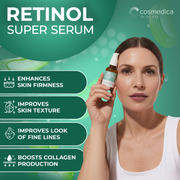 Cosmedica Skincare Cosmedica Skincare Retinol Serum 2.5% | Hydrating Vitamin A Serum with Green Tea Hyaluronic Acid Vitamin E | Non-Irritating Serum for Sensitive Skin Oily Skin | 1oz Health & Beauty