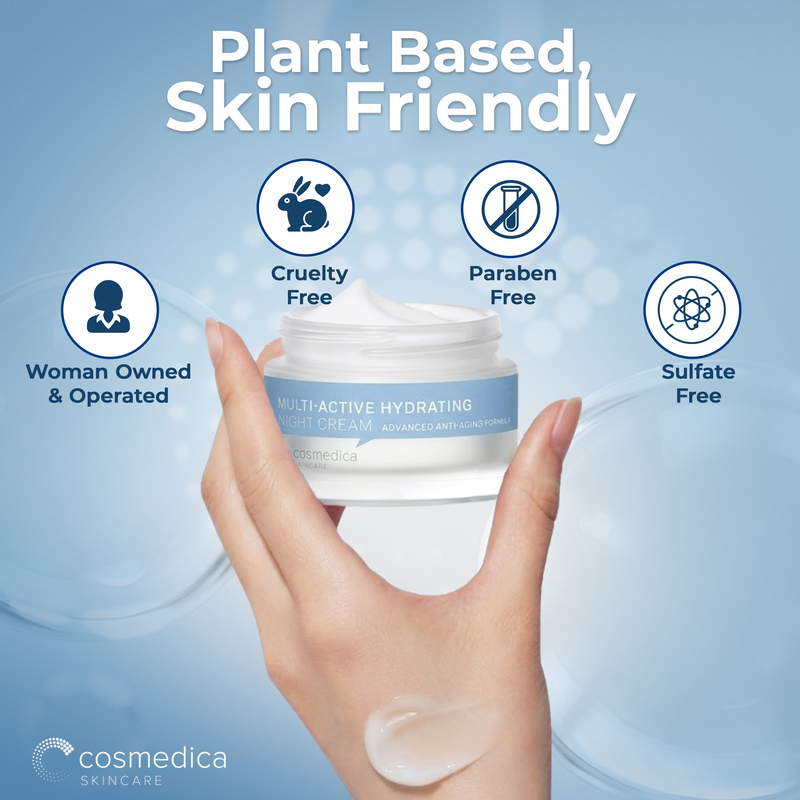 Cosmedica Skincare Cosmedica Skincare Multi-Active Hydrating Night Cream – Anti Aging Face & Neck Moisturizer with Hyaluronic Acid, Shea Butter, Glycolic Acid & Vitamin E – Overnight Wrinkle Repair Cream for Dry & Sensitive Skin, 2 oz Moisturizers