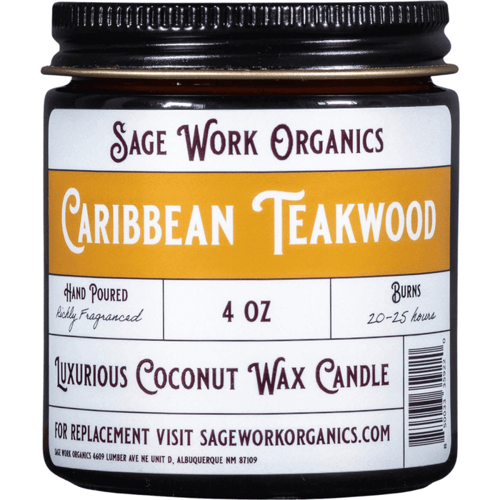 Sagework Organics - Caribbean Teakwood Candle