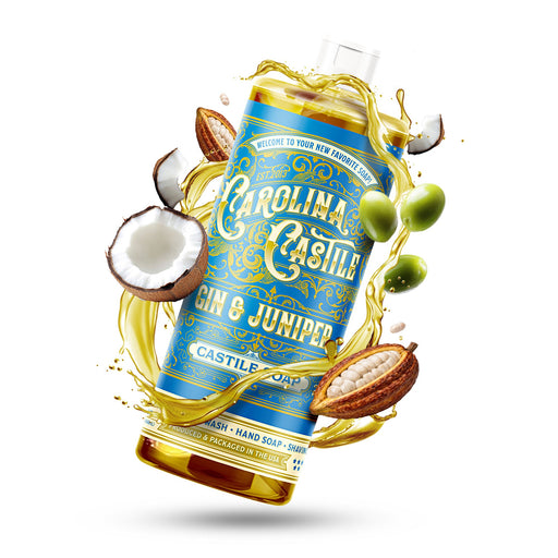 Carolina Castile Soap Gin & Juniper Castile Soap White Smoke 32 oz,1 Gallon