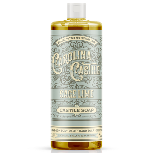 Carolina Castile Soap Sage Lime Castile Soap White Smoke 32 oz