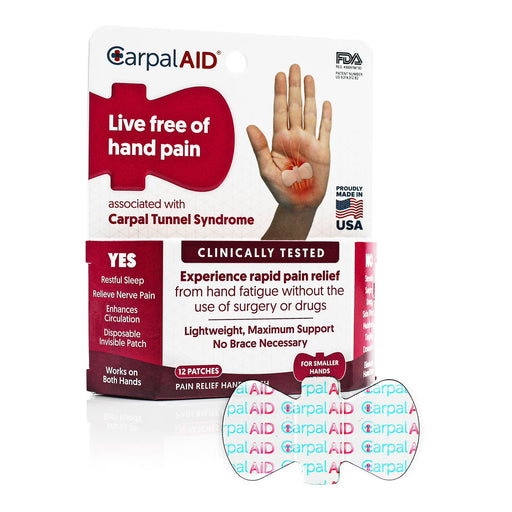 CarpalAID Carpal AID® Large Adhesive Hand-Based Carpal Tunnel Relief Patch (12 Pack) Health Care