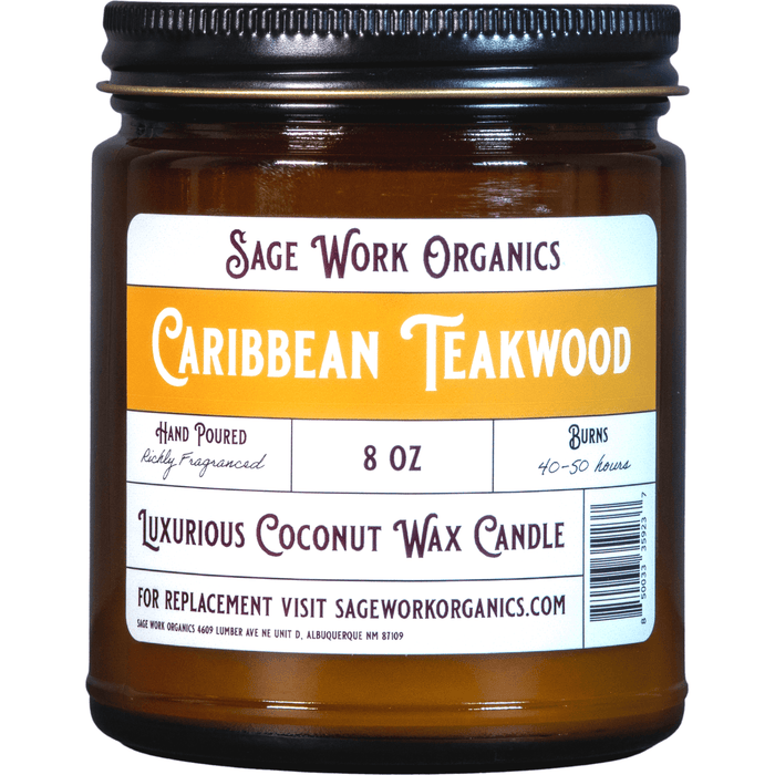 Sagework Organics - Caribbean Teakwood Candle