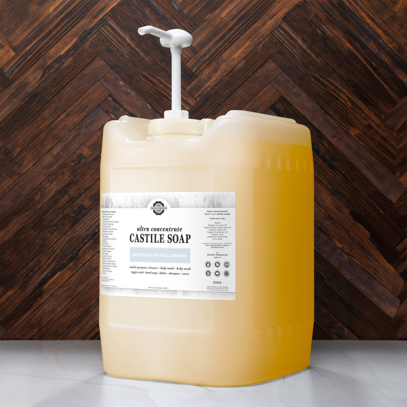 Rustic Strength Castile Soap - Ultra Concentrate | Unscented Soap