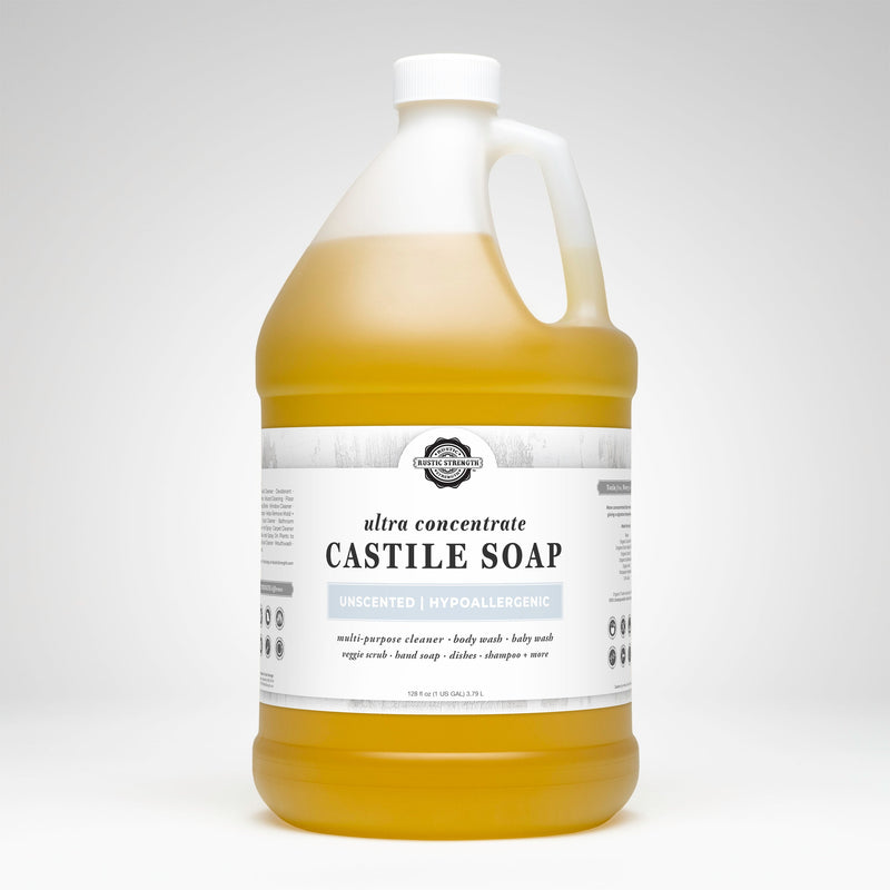 Rustic Strength Castile Soap - Ultra Concentrate | Unscented Soap