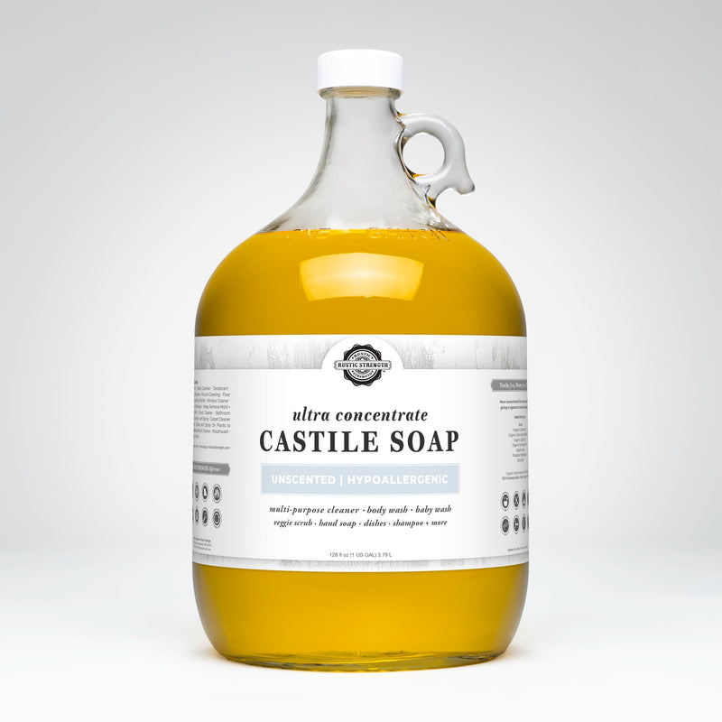 Rustic Strength Castile Soap - Ultra Concentrate | Unscented Soap