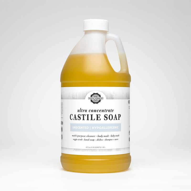 Rustic Strength Castile Soap - Ultra Concentrate | Unscented Soap