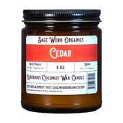 SageWork Organics Cedar Candle Scented Candles