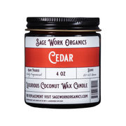 SageWork Organics Cedar Candle Scented Candles
