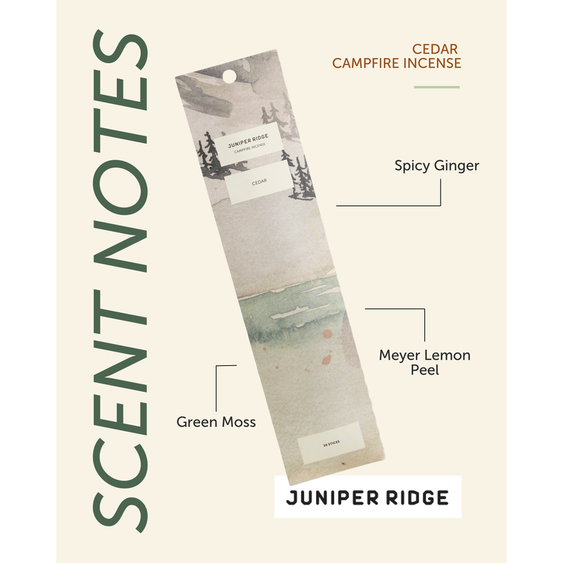 Juniper Ridge Cedar Campfire Incense (20 Sticks) 3-Pack Incense