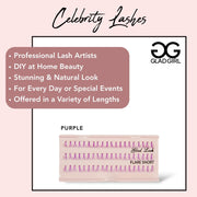 GladGirl Celebrity Lashes - Purple Eyelashes