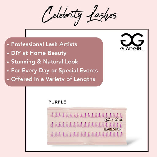 GladGirl Celebrity Lashes - Purple Eyelashes