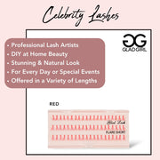 GladGirl Celebrity Lashes - Red Eyelashes