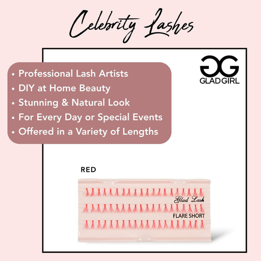 GladGirl Celebrity Lashes - Red Eyelashes