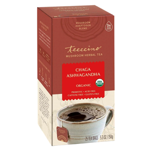 Teeccino Chaga Ashwagandha Butterscotch Cream Mushroom Herbal Tea Herbal Tea