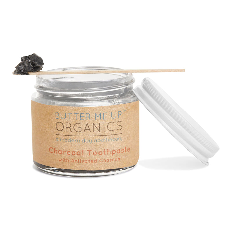 Butter Me Up Organics Organic Activated Charcoal Toothpaste / Whitening Toothpaste / Organic Toothpaste / Black Toothpaste / Charcoal Toothpaste / Tooth Paste Teeth