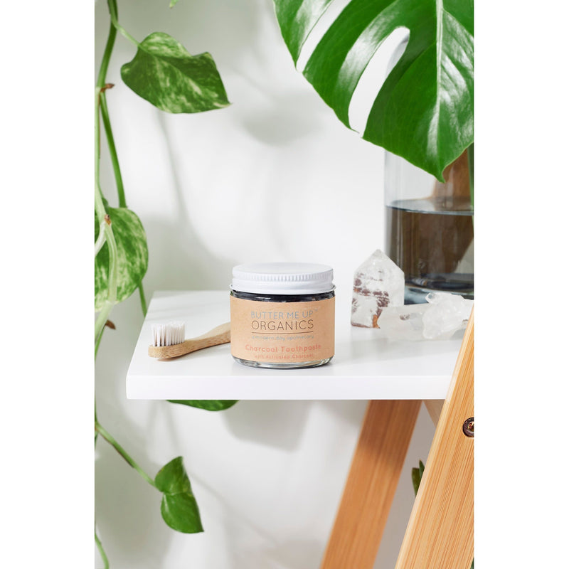 Butter Me Up Organics Organic Activated Charcoal Toothpaste / Whitening Toothpaste / Organic Toothpaste / Black Toothpaste / Charcoal Toothpaste / Tooth Paste Teeth