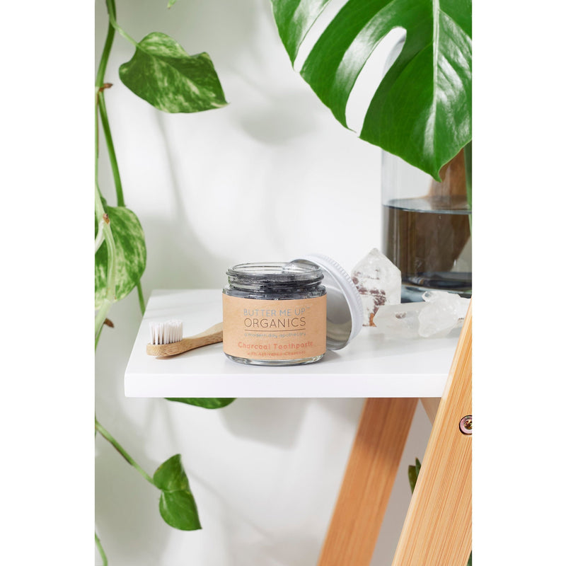 Butter Me Up Organics Organic Activated Charcoal Toothpaste / Whitening Toothpaste / Organic Toothpaste / Black Toothpaste / Charcoal Toothpaste / Tooth Paste Teeth