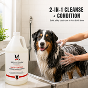 Warren London Shed Control Shampoo for Dogs - Professional Size Dog Shampoo White Smoke