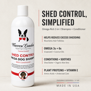 Warren London Shed Control Dog Shampoo + Conditioner | Coconut Scent Dog Shampoo Antique White