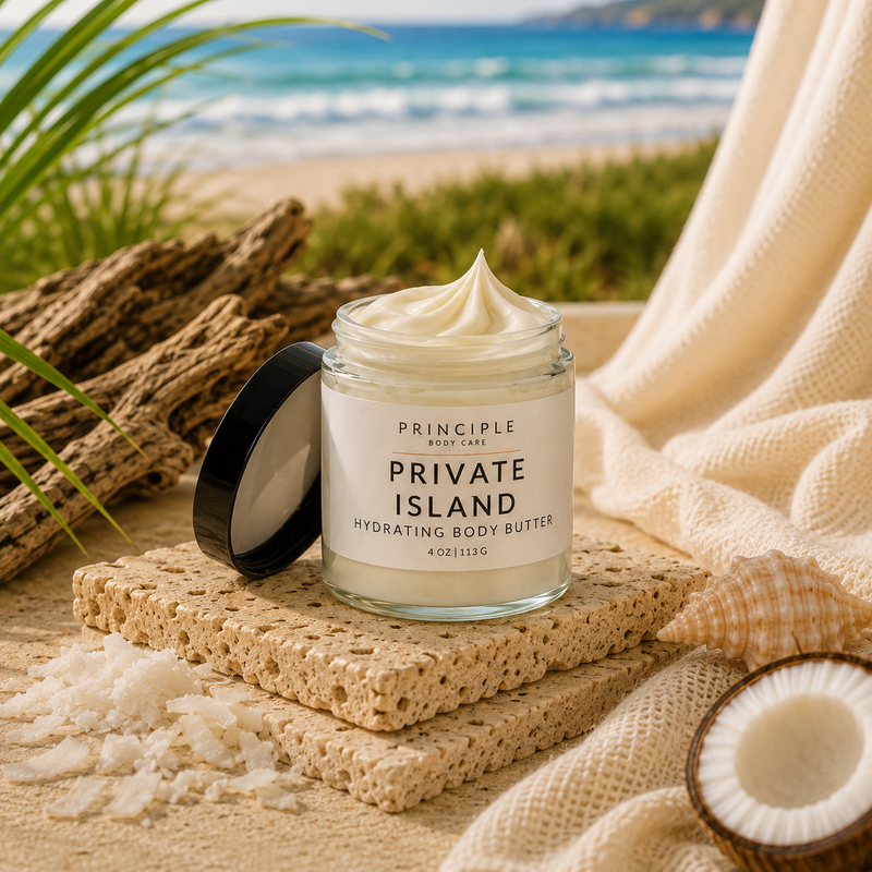 P R I N C I P L E Private Island Hydrating Body Butter Body Dark Khaki